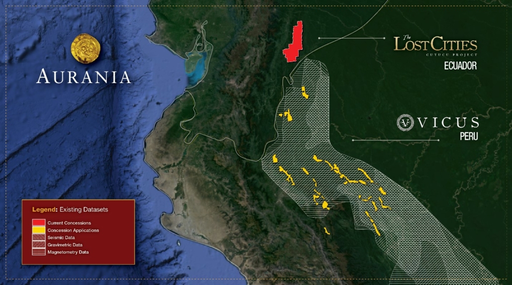 Map showing mineral concession applications in Peru