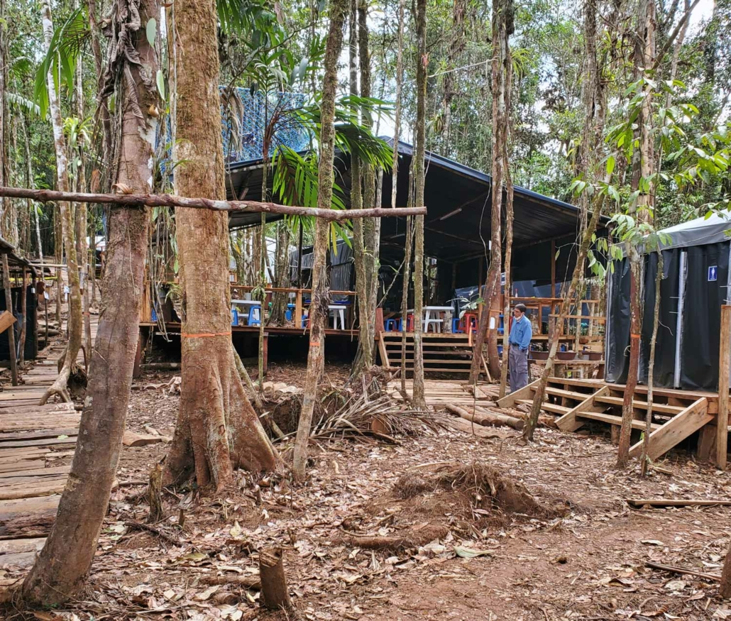 Figure 1. Papash drill camp eating area with washrooms on the right