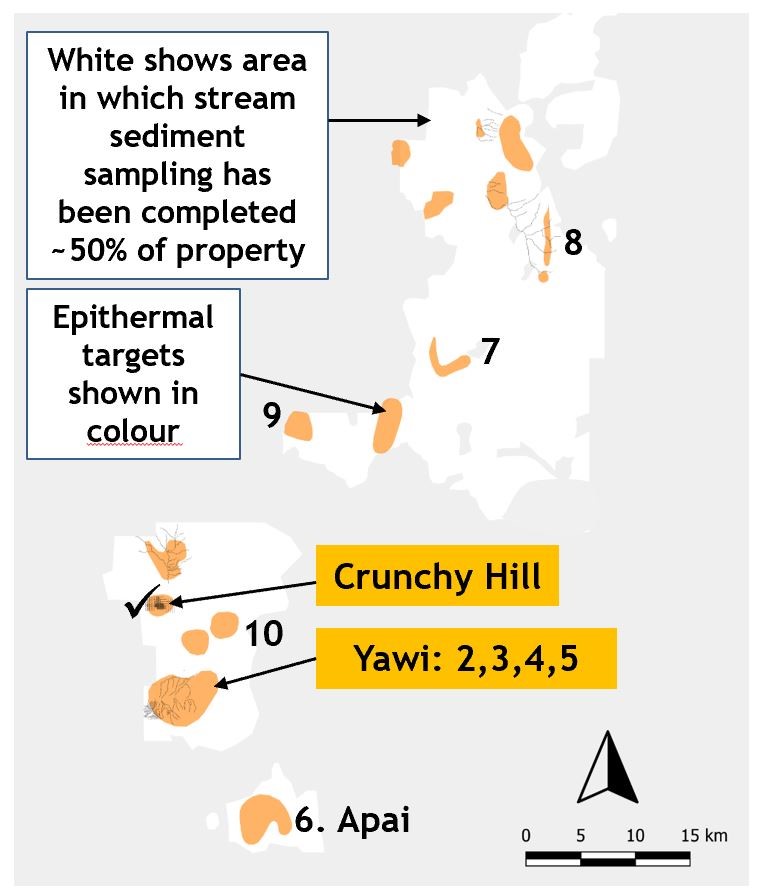 Map of stream sediment sampling