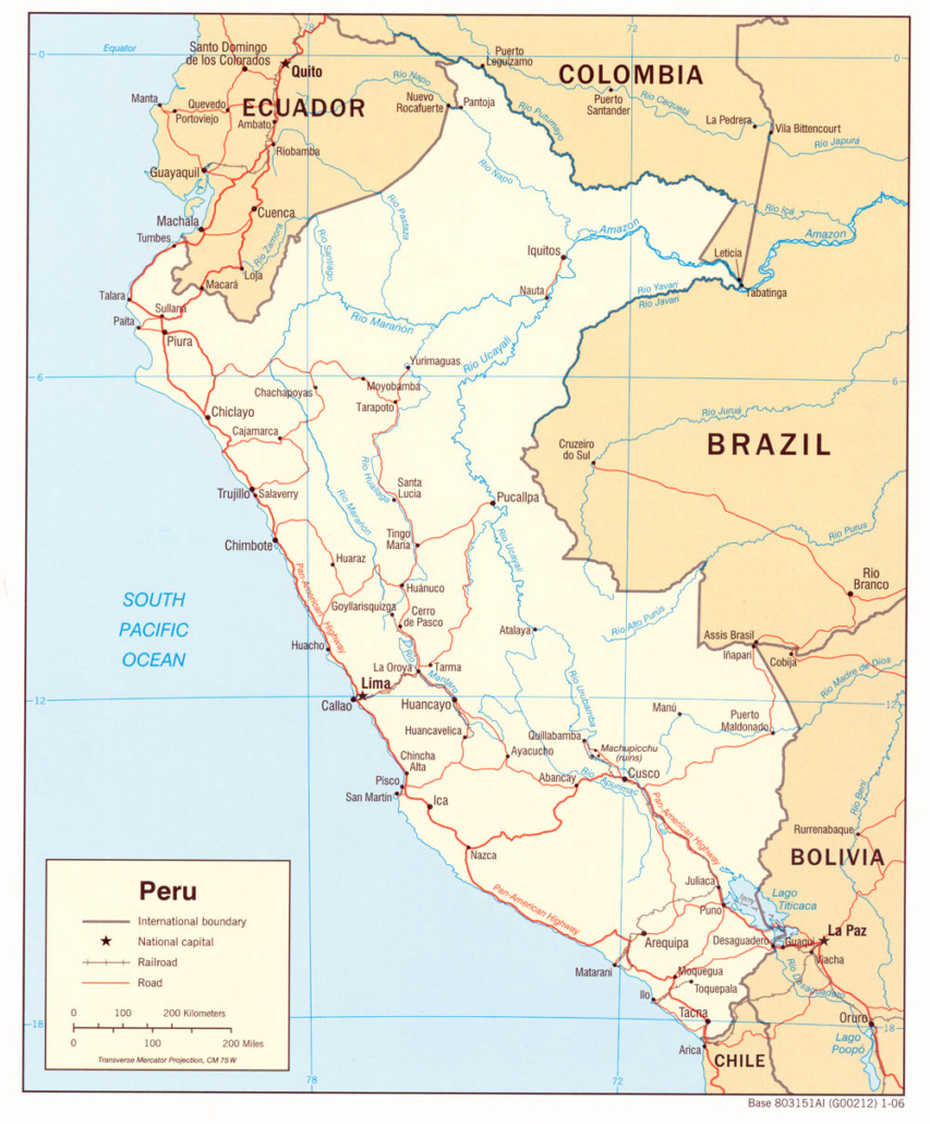 Map of Peru