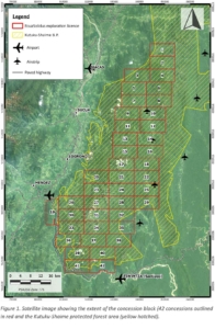 Aurania Concessions and the Kutuku-Shaime Protected Forest area